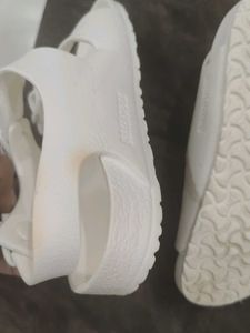 Birkenstock White Buckle Sandals