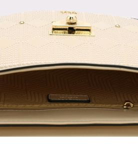 Iykyk Compact Beige Textured Sling Bag
