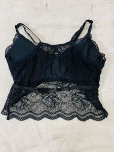 🖤 Black Floral Lace Bralette Crop Top 🖤