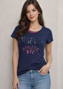 Navy Blue "Gille Athletic NYC" T-Shirt