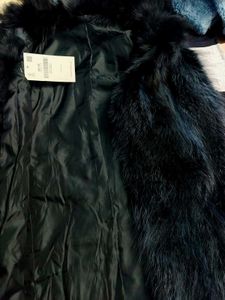 Branded stunning long faux fur jacket