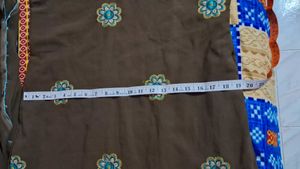 kurti with double color long duppata
