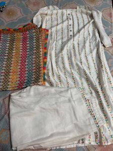 Embroidered Kurta Set with Dupatta
