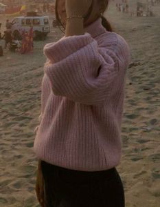 Heavy Pink Knit Sweater