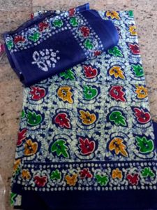 Beautiful Blue Batik Dress Material