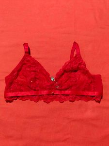 Ann Summers Red Lace Bralette – Size M