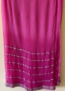 Stylish Pink Kurta with Patiala Pants &amp; Duppatta