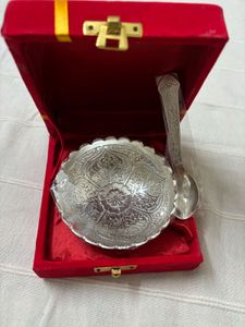 🆕German Silver Bowl Set With Spoon