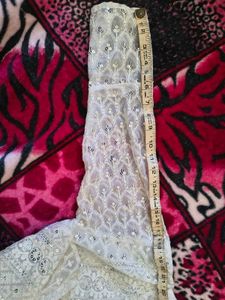 Elegant White Sequined Chikankari Kurta