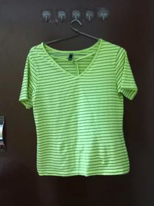 Striped V-Neck T-Shirt