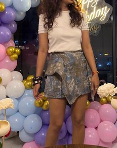 Stylish Textured Mini Skirt