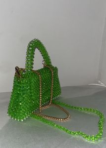 Green Beaded Mini Bag