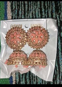 Exquisite Red Jhumka Earrings