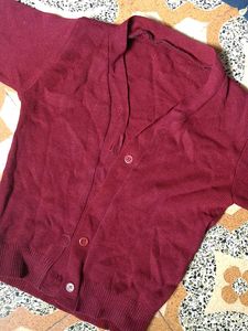 Maroon Cardigan