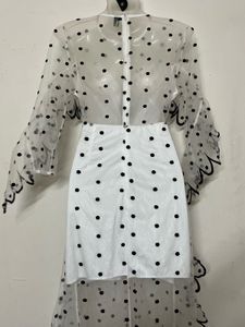 Pintresty designer Elegant Polka Dot Ethnic Gown