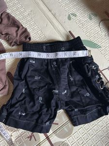 Boys Brown Shirt &amp; Black Shorts Set - Size 20