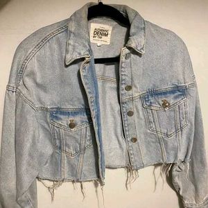 Zara Cropped Denim Jacket