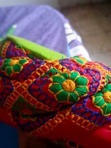 Vibrant Embroidered unisex paghdi (hat)