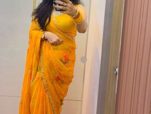 Vibrant Floral Print Saree