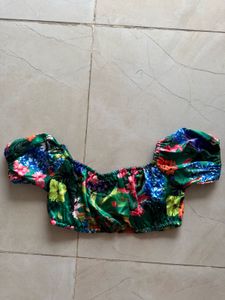 Forest Printed Crop Top , How When Wear , S