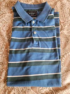 Byford Blue Striped Polo T-Shirt