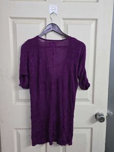 V-Neck Purple Tunic Top