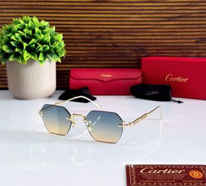 Cartier Rimless Hexagonal Sunglasses