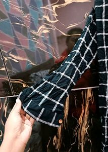 Beautiful Top Attach Check Shirt Combo B&amp;W