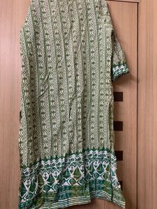 Green Printed Kurta