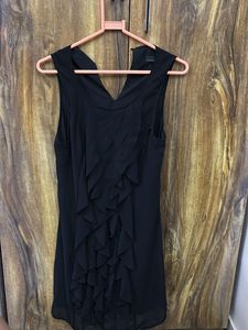 Elegant Black Ruffled Dress