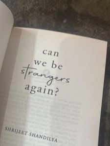 Can We Be Strangers Again? Book