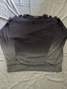 Cut-Out Shoulder Ombre Sweatshirt