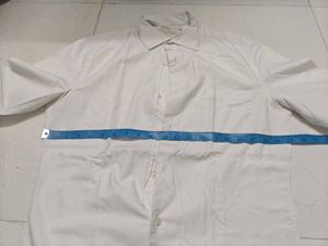 Classic White Men's Button-Up Shirt
