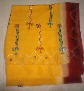Elegant Yellow Embellished Saree 1ooo