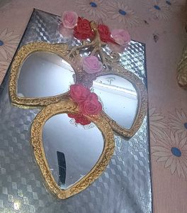 Vintage Heart Shaped Mirror Set