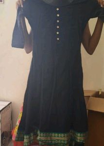 Black Button-Up Casual Dress