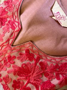Embroidered Pink Kurti