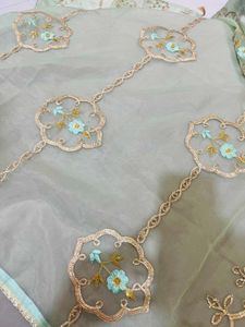Embroidered Net Dupatta