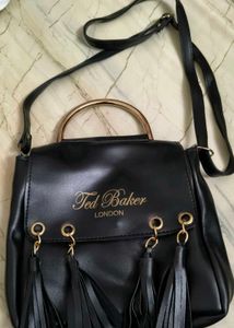 Ted Baker Black Tassel Shoulder Bag
