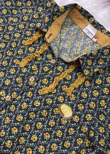 Vintage Floral Print Button-Down Shirt