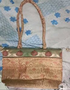 Vintage Brocade Tote Bag