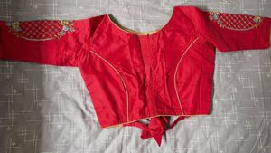 Red Embroidered Blouse