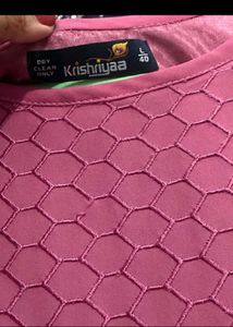 Pink Ethnic Gown with Gold Embroidery