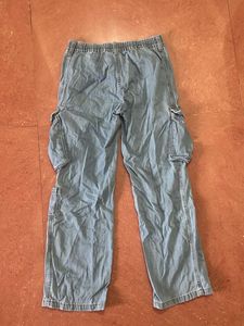 Blue Denim Cargo Pants