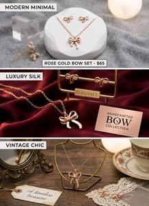 Offer _ Bow Necklace and Earrings Set