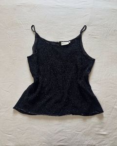 Sparkly Black Camisole Top
