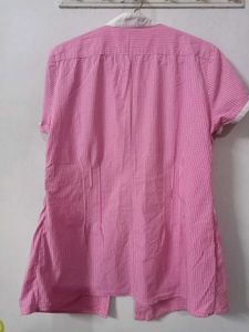 Elegant Pink check shirt for women