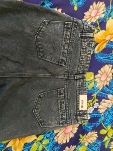 Wide Leg Washed Denim Jeans