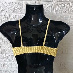 H&amp;M. Smoked Bralette Size M (Fits L Too)