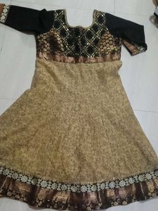 Elegant Beige & Black Kurta